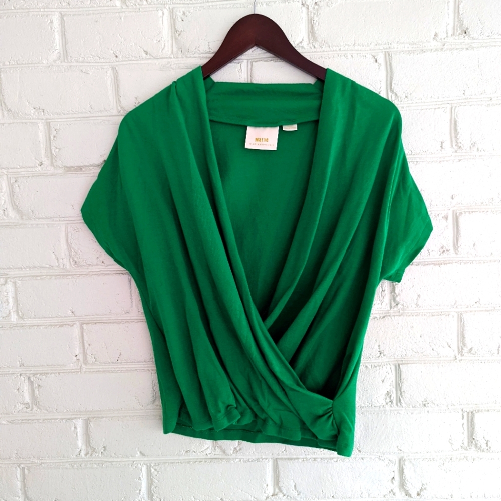 Anthropologie Kelly-green Blouse